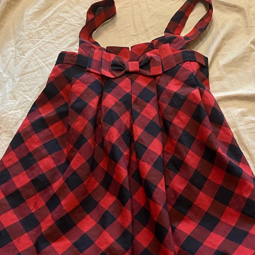 Deux Par Deux Girl Dress & Top Red and Black Check 2 Piece Set size 5 - Picture 7 of 7